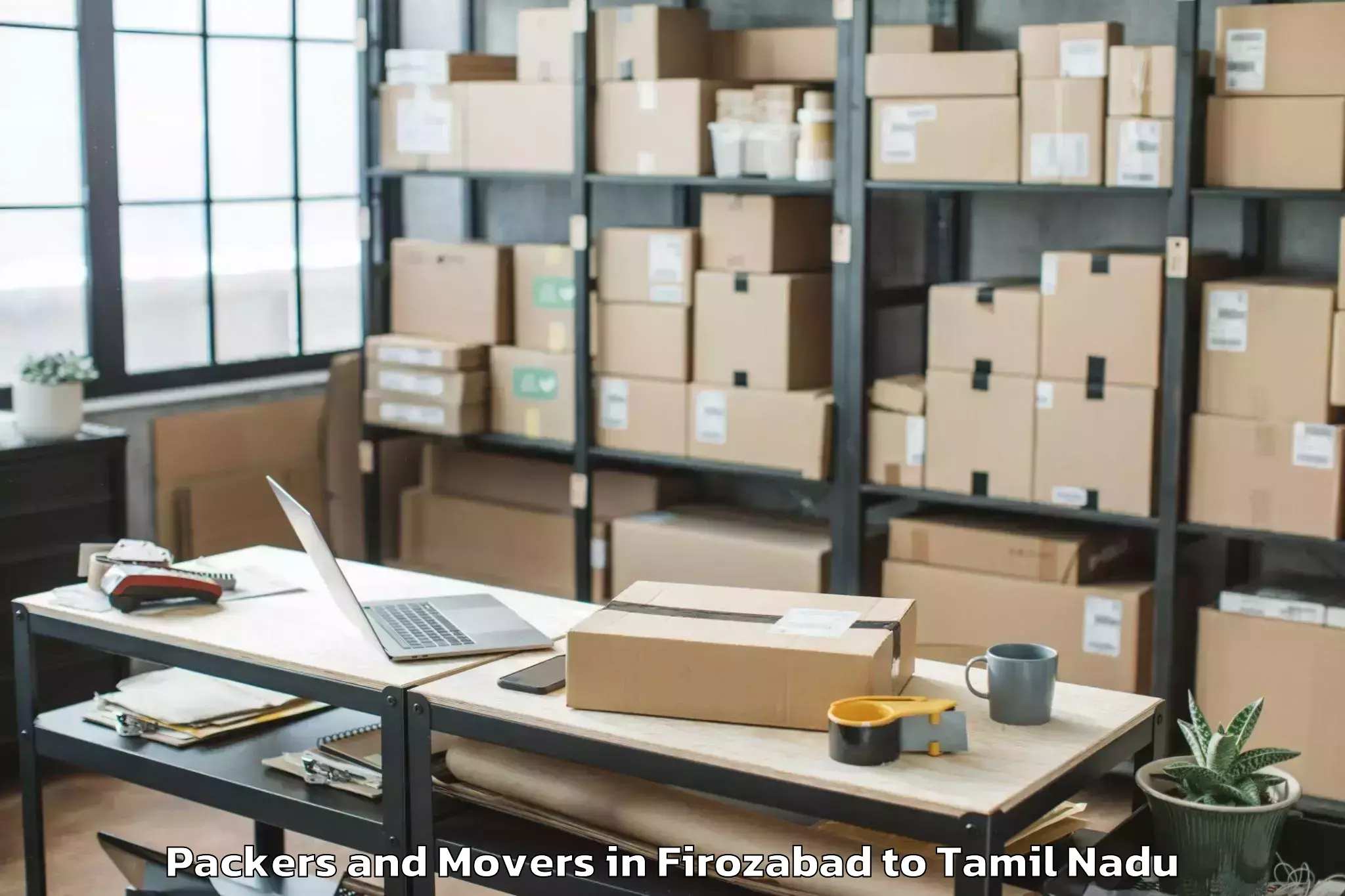 Professional Firozabad to Andipatti Packers And Movers